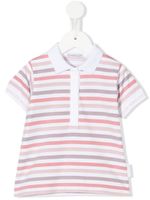 Moncler Enfant polo à rayures - Rose - thumbnail