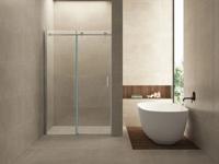 Wiesbaden Slide Douchedeur 140cm Chroom Schuifdeur 8mm Helder Glas nano-coating