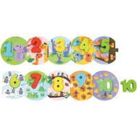 Tooky toy Getallenpuzzel Educatief Houten Speelgoed 20-delig