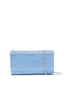 Amina Muaddi pochette Paloma à ornements en cristal - Bleu