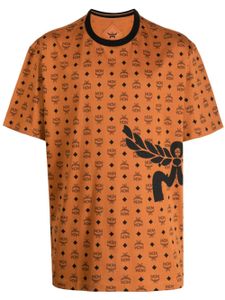 MCM t-shirt en coton biologique à motif Mega Laurel - Marron