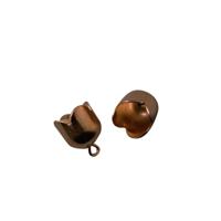 Darice • bell kap with loop 10mm 8pcs antique copper