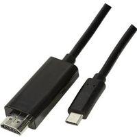 LogiLink UA0329 kabeladapter/verloopstukje USB Type C HDMI Zwart