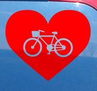 Sticker fietsen liefde hartje love