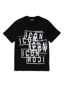 DSQUARED2 KIDS t-shirt en coton à logo imprimé - Noir