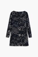 Kort jurkje met vierkante halslijn - BLACK - L