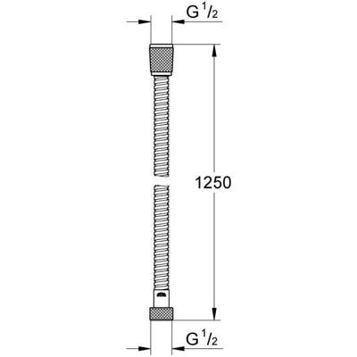 Doucheslang - GROHE - 22106000 - 1,25 m - VitalioFlex - Long-Life Metaal