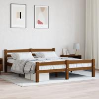 Bedframe massief grenenhout honingbruin 160x200 cm