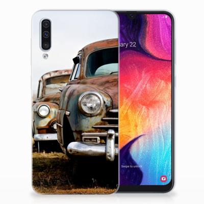 Samsung Galaxy A50 | Siliconen hoesje | met foto Vintage Auto