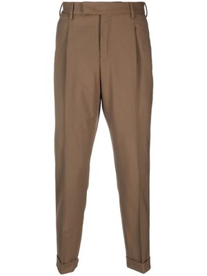 PT Torino pantalon de costume à plis - Marron