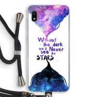 Stars quote: Samsung Galaxy A10 Transparant Hoesje met koord