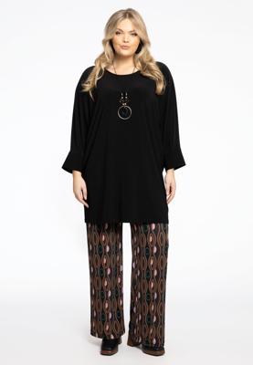 Yoek Wijde broek | Zwart | Maat 38/40