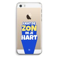 Laat de zon in je hart: iPhone 5 / 5S / SE Transparant Hoesje