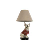 Bureaulamp Home ESPRIT Wit Rood Metaal Hars 50 W 220 V 26 x 26 x 46 cm