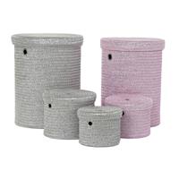 Mandenset DKD Home Decor Polypropyleen (42 x 42 x 50 cm) (5 pcs)