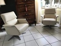 Set van 2 leren relaxfauteuils - wit leer - Echt leer, Modern, ontdek de vele Leersoorten en Kleuren bij ShopX