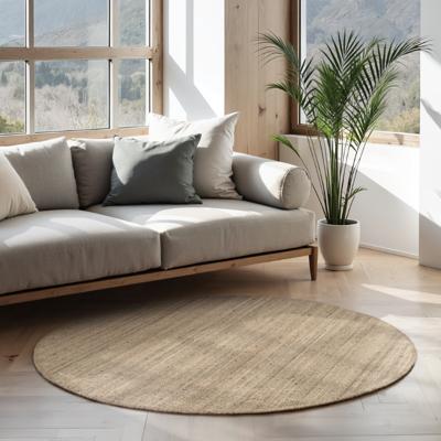 Vloerkleed Jaipur Rond - Bruin maat: xcm - materiaal: Jute - Dekbed-Discounter.nl