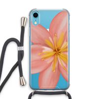 Pink Ellila Flower: iPhone XR Transparant Hoesje met koord