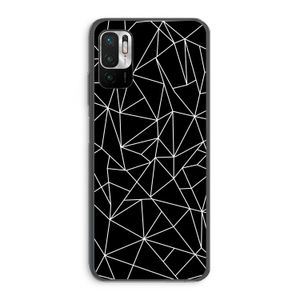 Geometrische lijnen wit: Xiaomi Redmi Note 10 5G Transparant Hoesje