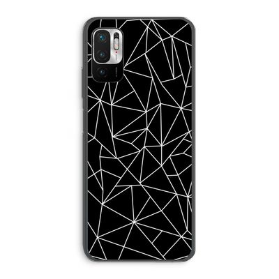 Geometrische lijnen wit: Xiaomi Redmi Note 10 5G Transparant Hoesje