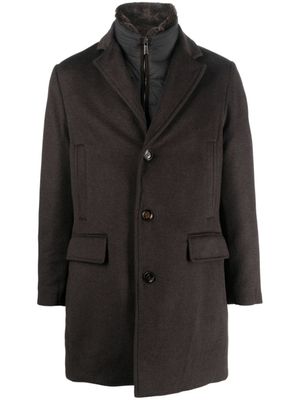 Moorer manteau droit à simple boutonnage - Marron