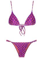 Brigitte bikini triangle à pois - Violet - thumbnail