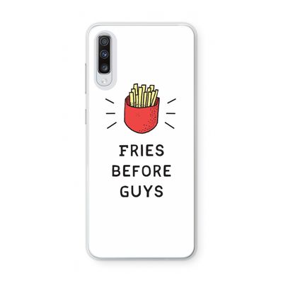 Fries before guys: Samsung Galaxy A70 Transparant Hoesje