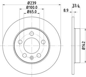 Remschijf Gecoat 54058PRO 8DD355107461