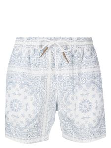 Eleventy short de bain à imprimé cachemire - Blanc
