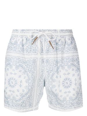 Eleventy short de bain à imprimé cachemire - Blanc