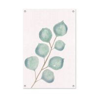 Tuinposter Watercolor Eucalyptus Leaf Linen 60x90cm