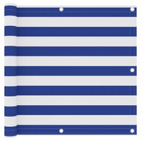 VidaXL Balkonscherm 90x300 cm oxford stof wit en blauw