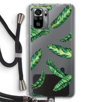 Lange bladeren: Xiaomi Redmi Note 10S Transparant Hoesje met koord