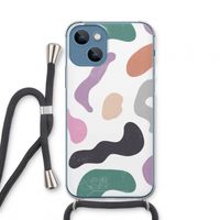 Memphis Shapes: iPhone 13 mini Transparant Hoesje met koord