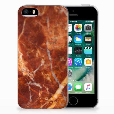 Apple iPhone SE | 5S | TPU | Siliconen hoesje | Marmer Bruin