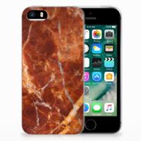 Apple iPhone SE | 5S | TPU | Siliconen hoesje | Marmer Bruin