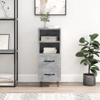 Dressoir 34,5x34x90 cm bewerkt hout betongrijs - thumbnail