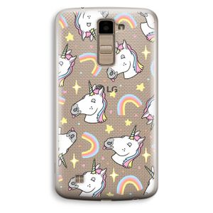 Rainbow Unicorn: LG K10 (2016) Transparant Hoesje