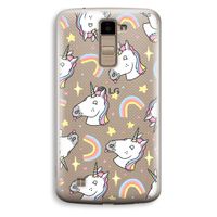 Rainbow Unicorn: LG K10 (2016) Transparant Hoesje Rainbow Unicorn: LG K10 (2016) Transparant Hoesje