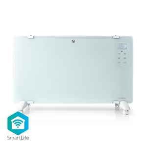 Slimme Convectorkachel met Wi-Fi | Thermostaat | Glazen Frontpaneel | 2000 W | Wit