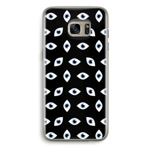 Eyes pattern: Samsung Galaxy S7 Edge Transparant Hoesje