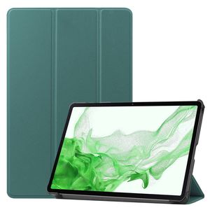 Basey Samsung Galaxy Tab S9 Hoes Case Met S Pen Uitsparing - Samsung Tab S9 Hoesje Book Cover - Donker Groen
