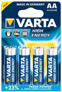 AA Batterijen Varta High Energy, 4 stuks in blister