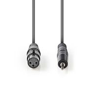 Nedis Gebalanceerde Audiokabel | XLR 3-Pins Female naar 3,5 mm Male | 1 m | 1 stuks - COTH15320GY10 COTH15320GY10 - thumbnail