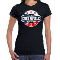 Have fear Czech republic / Tsjechie is here supporter shirt / kleding met sterren embleem zwart voor dames 2XL  - - thumbnail