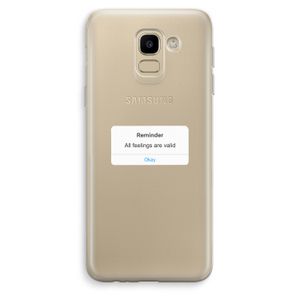 Reminder: Samsung Galaxy J6 (2018) Transparant Hoesje