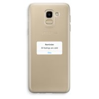 Reminder: Samsung Galaxy J6 (2018) Transparant Hoesje