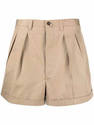 Giuliva Heritage short à détails de plis - Marron