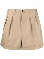 Giuliva Heritage short à détails de plis - Marron
