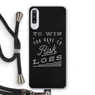 Risk loss: Samsung Galaxy A70 Transparant Hoesje met koord